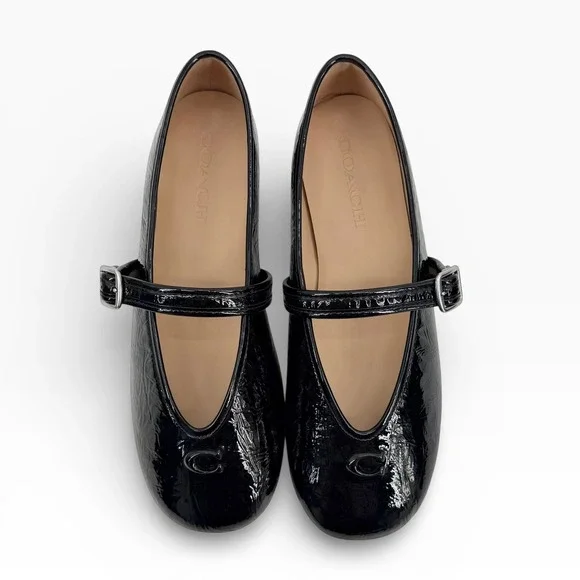 NEW Coach Sculpted C Soft Mary Jane Flats in Black - Women's Size US 7 - Picture 8 of 14